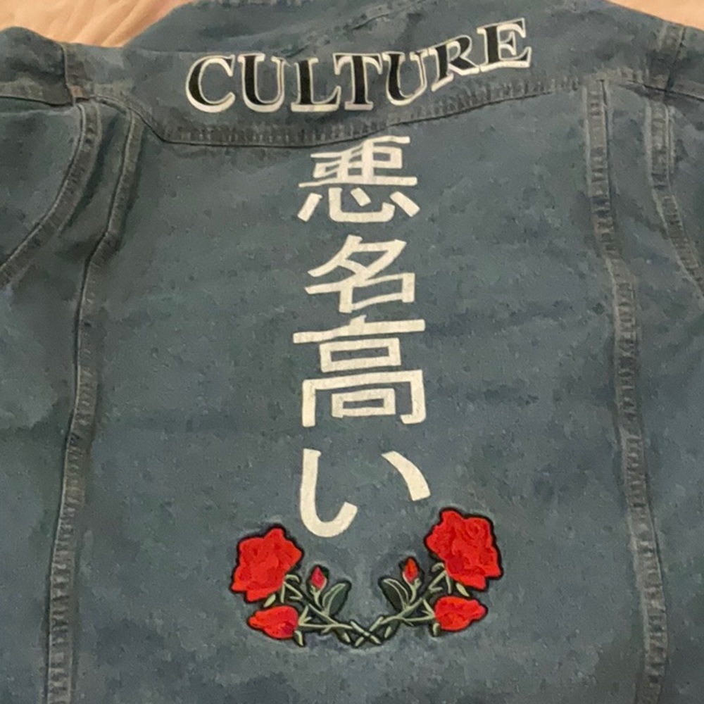 Brooklyn Manufacturing Co Embroidered Jean Jacket Size Med